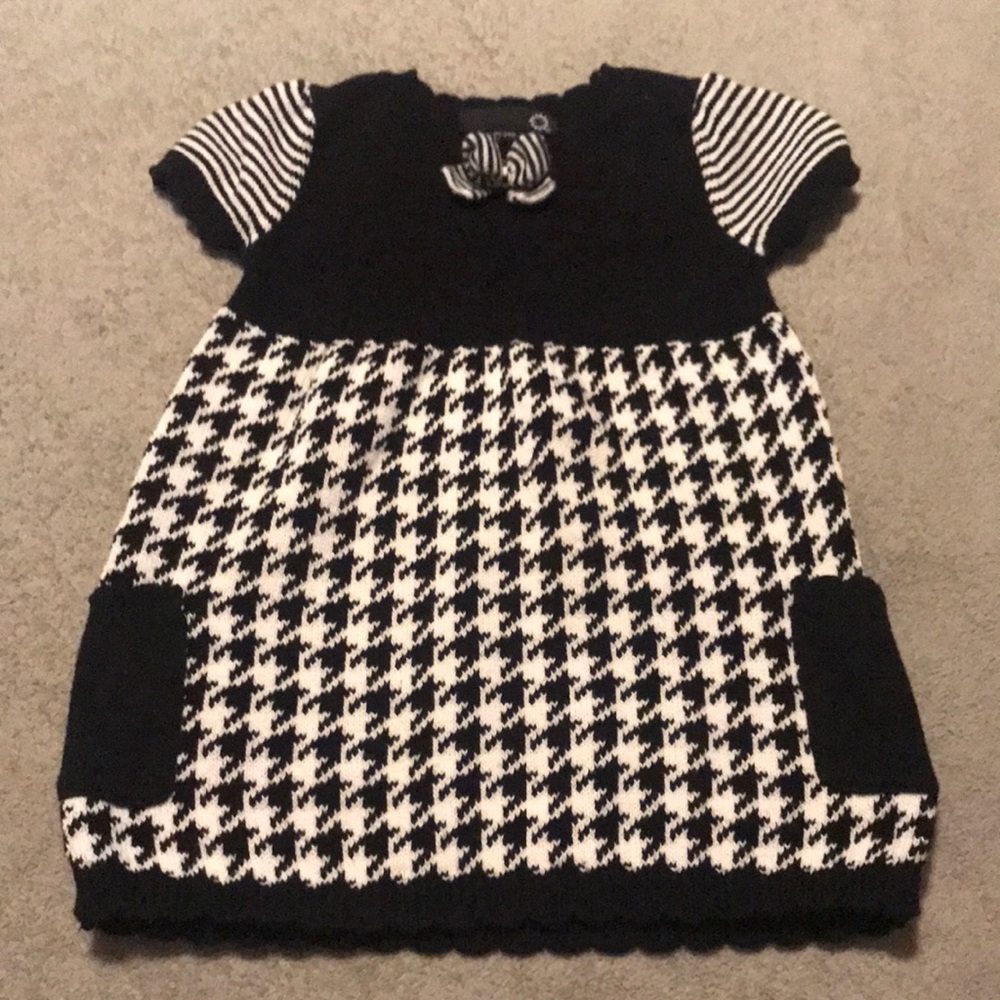 Black and white sweater dress